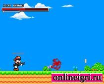 Марио бежит по платформеру